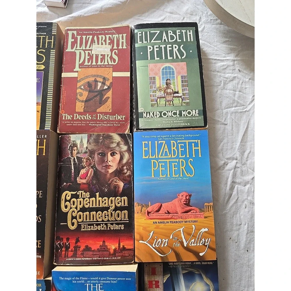 Lot of 9 Elizabeth Peters‎ Fiction Mystery Suspense Historical Paperback Books